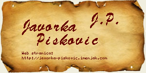 Javorka Pisković vizit kartica